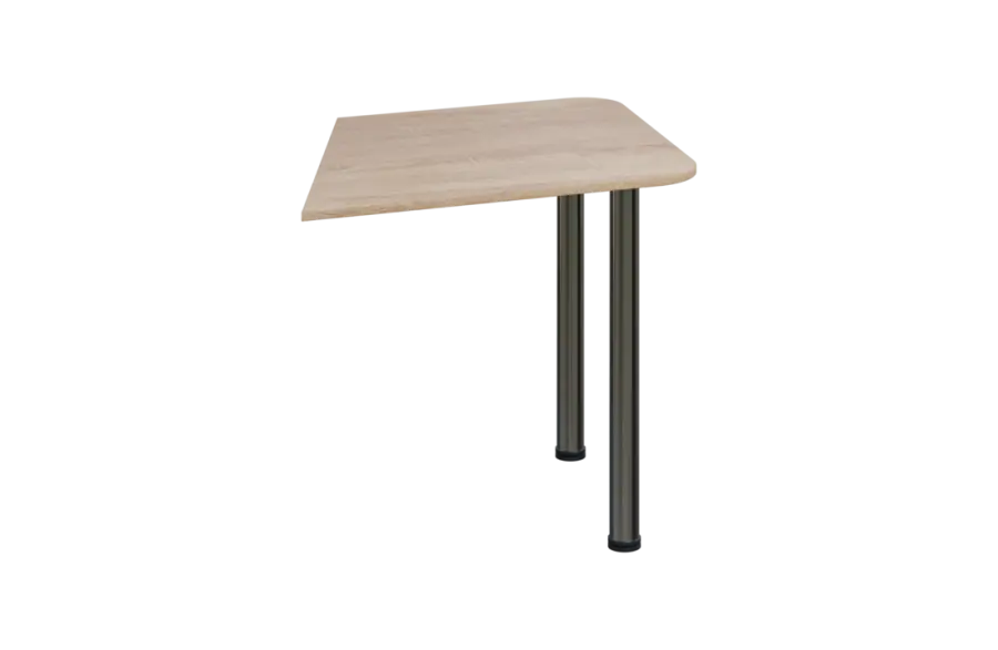 EJZ 1 - 80 přístavba jednací, kovová podnož chrom, síla desky 18 mm, dub bardolino